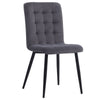 4pcs Velvet Dining Chairs Kitchen Dinning Room Padded High Back Seat Metal Legs