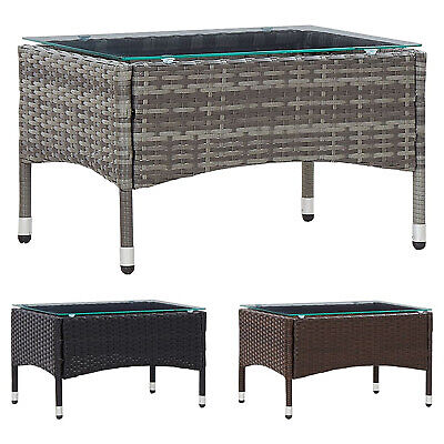 Coffee Table Poly Rattan Outdoor Garden Tables Furniture Multi Colours vidaXL
