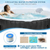 4-Person Inflatable Hot Tub Spa Portable Heated Round Tub Spa Massage Bubble Jet