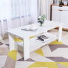 2 Tier Coffee End/Side Table Modern White Design with Storage Shelf Living Room
