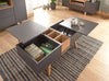 Coffee Table Tea Rectangle Double Lift-Up Storage Living Room Furniture Grey/Oak