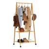 Wooden Clothes Rail Bedroom Open Wardrobe Stand Storage Rack Unit Shoe Shelves
