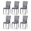 New Set of 4/6 Dining Chairs Padded Seat High back Metal Legs Home Furniture
