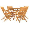 5 Piece Garden Dining Set Solid Wood Teak H3T4