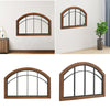 Rustic Arch Wood Frame Window Mirror Wall Mount Home Hallway Bedroom Art Decor