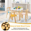 5PCS Kids Play Table and Chair Set Children Wooden Activity Table with 4 Chairs