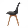 Pair of Dining Chair Faux Leather Black Chair with Soft Seat Dining Room Modern