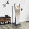 Clothes Hanging Rail Rack Full Length Mirror Standing Hat/Shoes Storage Stand