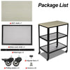 3-Tier Industrial Serving Rolling Cart Kitchen Microwave Cart with Storage