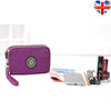 Women lady 3 Zipper Canvas Handbag Card Holder Phone Bag Coin Purse Wallet