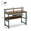 Office Home Computer Desk Working Table Workstation with Shelf and Keyboard Tray