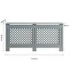 Radiator Cover Extra Large Grey Painted MDF Wood Cross Grill Heating Cover Home