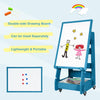 Mobile Kids Art Easel Double-sided Magnetic Painting Board Height Adjustable