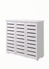 5 Tier Shoe Storage Cabinet 3 Door Cupboard Stand Rack Unit White