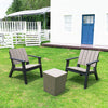 Three-Piece Rattan Garden Furniture 2 Seat Bistro Table Chair Outdoor Patio Set