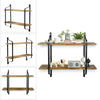 2 Tier Metal Wall Shelf Wall Mounted Diaplay Shelf Living Room Bedroom