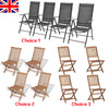 4 Pcs Aluminium Folding Garden Chairs Outdoor Reclining Sun Lounger Furniture