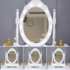 Medieval European Dressing Table with Hollywood LED Lights Mirror Makeup Cabinet