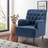 Chesterfield High Back Chair Button Tufted Armchair Fireside Sofa Seat Lounge