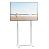 Elegant White Black TV Floor Stand Flat Panel Screen Adjustable TV Mount Bracket