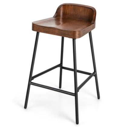 Vintage Industrial Bar Stools Tall Kitchen Stools Breakfast High Chair Low-Back