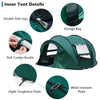 3-4 Man Pop up Camping Tent Hiking Outdoor Tent 2 window 2 door floor Waterproof