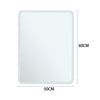 Frameless Bathroom Mirror Smooth Beveled Edge Shaving Make-Up Wall Mount Mirror