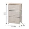 Fabric Cabinets Storage Unit Chest of 3/4/5 Drawer Bedside Table Organiser Beige