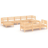 11 Piece Garden Set Solid Pinewood Z2J6
