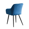 Set of 2 Dining Chairs Velvet Faux Leather Seat Modern Kitchen Chairs