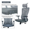 Ergonomic Office Chair Breathable Mesh Desk Chair High Back Computer Chair Grey