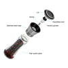 2Pcs Stainless Steel Manual Salt Pepper Grinder Mill Herb Spice Hand Shaker Set