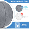 Exercise Yoga Ball 65cm Yoga Sitting Ball Felt Cover Resistance Bands W/ Pump