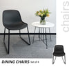 Set of 4 Dining Chairs Plastic Modern Ergonomic Designer Chair Kitchen Office
