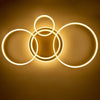 Modern Lamp 3/5 Ring LED Ceiling Light Chandelier Lights Living Room Dining Room