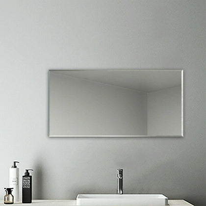 900x450 Frameless Bathroom Mirror Plain with Wall Mounted Hanging Fixing Mirror