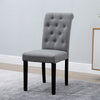 1/2/4/6 Dining Chairs Armchair High Back Linen/Velvet Upholstered Wood Legs Home