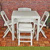 2,4pcGarden Plastic Patio Dining Whether Proof Table & Chairs Outdoors Furniture