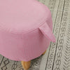 Pink Fabric Pig Animal Footstool Stools Ottomans With Wood Legs Living room Toy