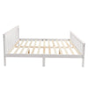 Solid Pine Wooden Bed Double Bed Frame 4ft6 135x190 cm Adults Kids Teen White