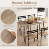 5 Pieces Kitchen Dining Set Modern Breakfast Table and 4 Chairs Space-saving