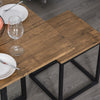 Compact 5pc Kitchen Dining Set Wood Bar Table Chair Home Space Saving Furniture