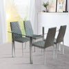 2x Modern Faux Leather Dining Chairs Metal Legs Home Kitchen Dinner Padded Seat