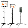 Indoor Outdoor Portable 360° Rotation Tablet Tripod Floor Stand with Carry Bag