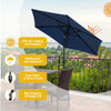 2/2.5/2.7/3M Patio Parasol Sunshade Garden Umbrella Outdoor Canopy Tilt Crank