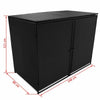 Double Wheelie Bin Shed Garden Hider Box Poly Rattan Anthracite/Black 2 Sizes