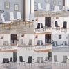 2/4/6pcs Faux Leather Velvet Fabric Dining Chairs Metal Legs Dining Room Kitchen