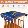 Wooden Retractable Sandbox with Cover Kids Cabana Sand Box Outdoor Playhouse