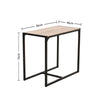 3 Piece Compact Dining Table & 2 Chairs Set Wooden Metal Legs Kitchen Bistro Set