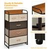 5-Drawer Dresser Storage 4-Tier Organizer Tower Bedside Display Stand Foldable